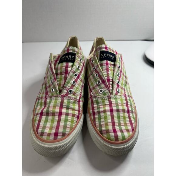 Sperry Top-Sider Women's Cameron Plaid Slip On Sneakers Boat Shoes Size 8 - Picture 2 of 9